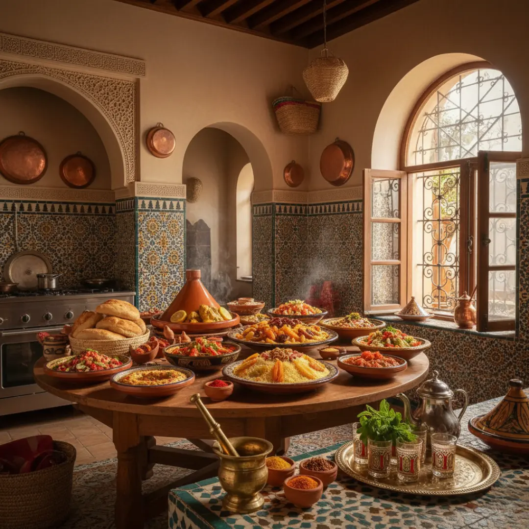 Moroccan kitchen scene